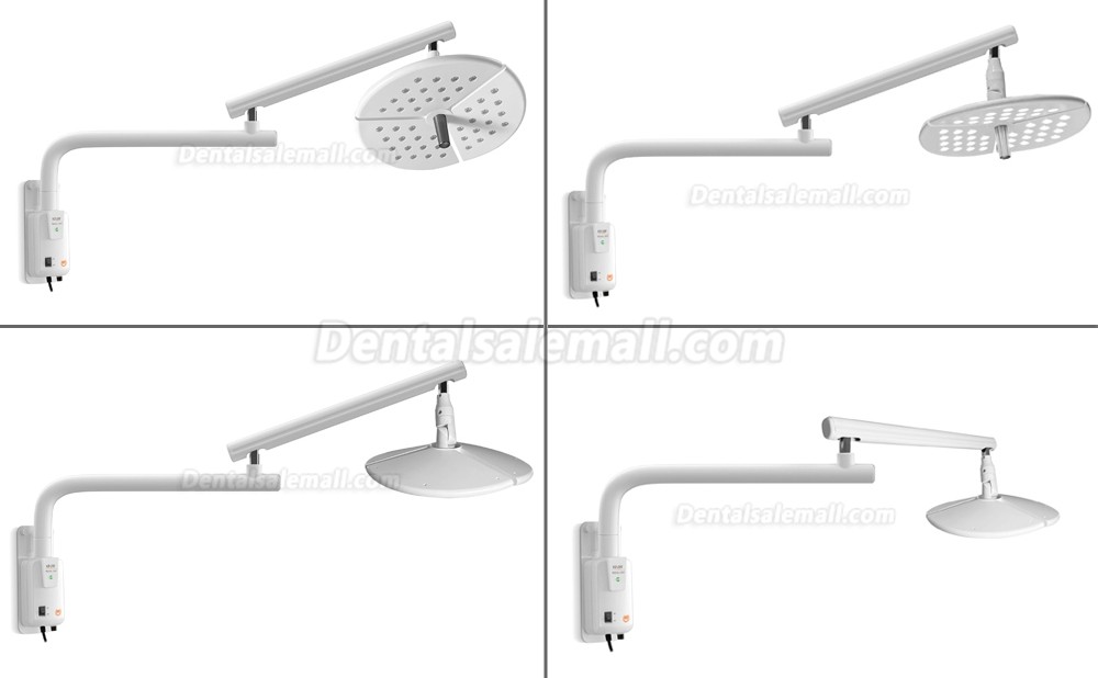 KWS KD-2036B-4 80W Wall-Mounted Dental Surgical Light LED Shadowless Operating Lamp
